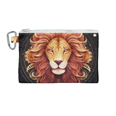 Lion Star Sign Astrology Horoscope Canvas Cosmetic Bag (medium) by Bangk1t