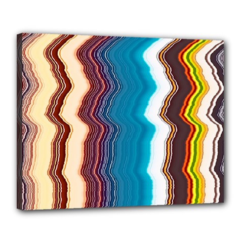 Line Vertical Lines Color Lines Canvas 20  X 16  (stretched) by Bangk1t