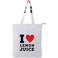 I Love Lemon Juice Double Zip Up Tote Bag by ilovewhateva