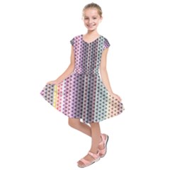 Triangle Stripes Texture Pattern Kids  Short Sleeve Dress by Bangk1t