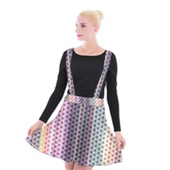 Triangle Stripes Texture Pattern Suspender Skater Skirt by Bangk1t