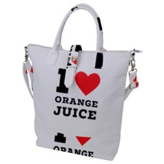 I Love Orange Juice Buckle Top Tote Bag by ilovewhateva