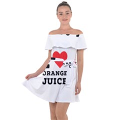 I Love Orange Juice Off Shoulder Velour Dress by ilovewhateva