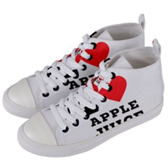 I Love Apple Juice Women s Mid-top Canvas Sneakers by ilovewhateva