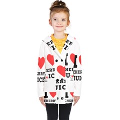 I Love Cherry Juice Kids  Double Breasted Button Coat by ilovewhateva