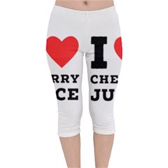 I Love Cherry Juice Velvet Capri Leggings  by ilovewhateva