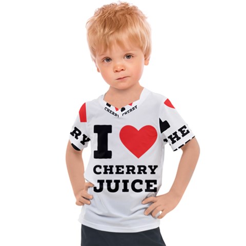 I Love Cherry Juice Kids  Sports Tee by ilovewhateva