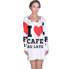 I Love Cafe Au Late Long Sleeve Nightdress by ilovewhateva