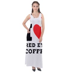 I Love Red Eye Coffee Sleeveless Velour Maxi Dress by ilovewhateva