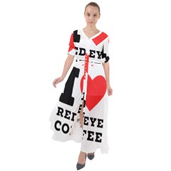 I Love Red Eye Coffee Waist Tie Boho Maxi Dress by ilovewhateva