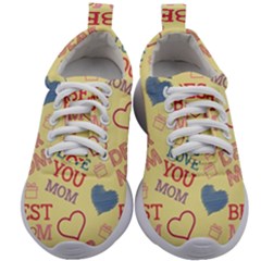 Love Mom Happy Mothers Day I Love Mom Graphic Pattern Kids Athletic Shoes