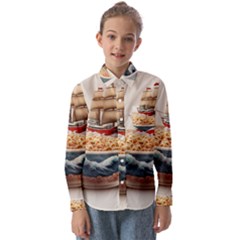 Noodles Pirate Chinese Food Food Kids  Long Sleeve Shirt by Ndabl3x