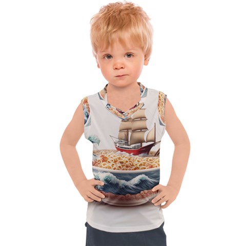 Noodles Pirate Chinese Food Food Kids  Sport Tank Top by Ndabl3x