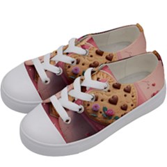 Cookies Valentine Heart Holiday Gift Love Kids  Low Top Canvas Sneakers by Ndabl3x