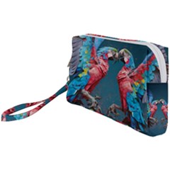 Birds Parrots Love Ornithology Species Fauna Wristlet Pouch Bag (small) by Ndabl3x