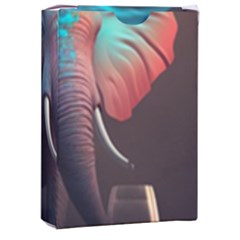 Elephant Tusks Trunk Wildlife Africa Playing Cards Single Design (rectangle) With Custom Box by Ndabl3x