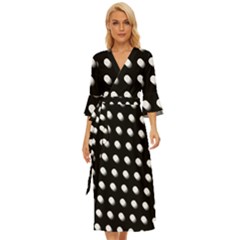 Background Dots Circles Graphic Midsummer Wrap Dress by Ndabl3x