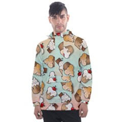 Cupcakes Cake Pie Pattern Men s Front Pocket Pullover Windbreaker by Ndabl3x