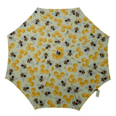 Honey Bee Bees Pattern Hook Handle Umbrellas (medium) by Ndabl3x