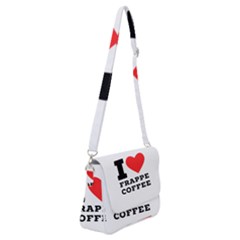 I Love Frappe Coffee Shoulder Bag With Back Zipper by ilovewhateva