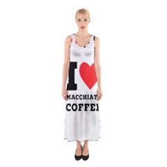 I Love Macchiato Coffee Sleeveless Maxi Dress by ilovewhateva