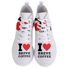 I Love Breve Coffee Men s Lightweight High Top Sneakers by ilovewhateva