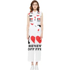 I Love Breve Coffee Women s Frill Top Chiffon Jumpsuit by ilovewhateva