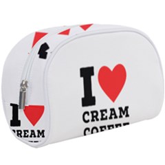 I Love Cream Coffee Make Up Case (large) by ilovewhateva