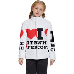 I Love White Coffee Kids  Puffer Bubble Jacket Coat by ilovewhateva