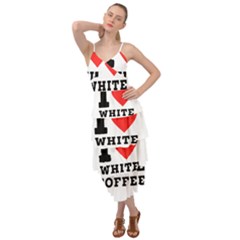 I Love White Coffee Layered Bottom Dress by ilovewhateva
