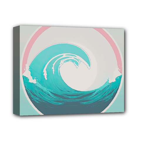 Waves Tidal Ocean Sea Tsunami Wave Minimalist Deluxe Canvas 14  X 11  (stretched) by Wav3s