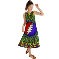 Grateful Dead Pattern Summer Maxi Dress