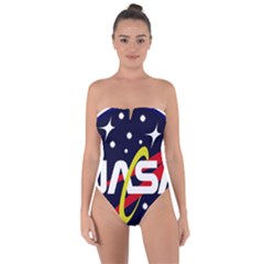 Nasa Insignia Tie Back One Piece Swimsuit by Wav3s