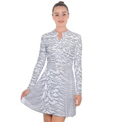 Joy Division Unknown Pleasures Long Sleeve Panel Dress by Wav3s