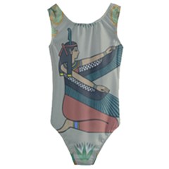 Egyptian Woman Wing Kids  Cut-out Back One Piece Swimsuit by Wav3s