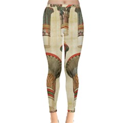 Egyptian Architecture Column Inside Out Leggings by Wav3s