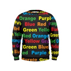 Red-yellow-blue-green-purple Kids  Sweatshirt by Wav3s