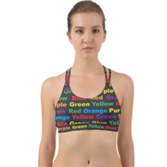 Red-yellow-blue-green-purple Back Web Sports Bra by Wav3s