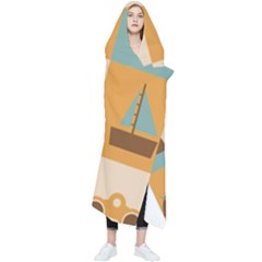 Nautical-elements-collection Wearable Blanket by Wav3s