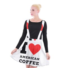 I Love American Coffee Suspender Skater Skirt by ilovewhateva