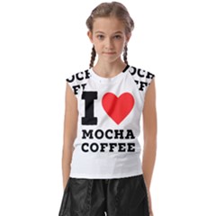 I Love Mocha Coffee Kids  Raglan Cap Sleeve Tee by ilovewhateva