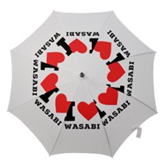 I Love Wasabi Hook Handle Umbrellas (large) by ilovewhateva