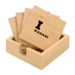 I Love Wasabi Bamboo Coaster Set by ilovewhateva