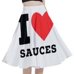 I Love Sauces A-line Full Circle Midi Skirt With Pocket by ilovewhateva