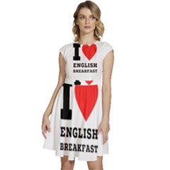 I Love English Breakfast  Cap Sleeve High Waist Dress by ilovewhateva
