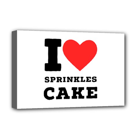 I Love Sprinkles Cake Deluxe Canvas 18  X 12  (stretched) by ilovewhateva