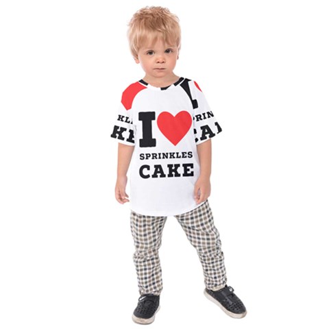 I Love Sprinkles Cake Kids  Raglan Tee by ilovewhateva