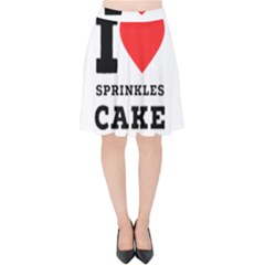 I Love Sprinkles Cake Velvet High Waist Skirt by ilovewhateva