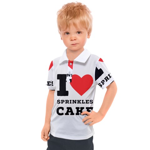 I Love Sprinkles Cake Kids  Polo Tee by ilovewhateva