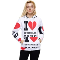 I Love Sprinkles Cake Women s Lightweight Drawstring Hoodie by ilovewhateva